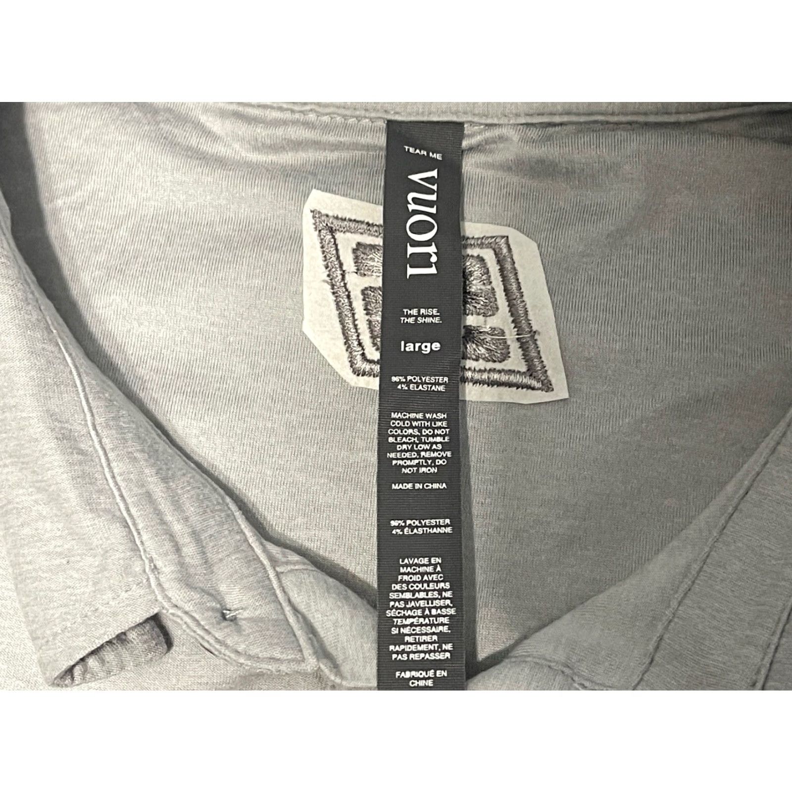 Vuori Vuori Mens Polo Shirt L Gray Strato Tech Performance Slim Short Sleeve Collared Button Breathable Stretch Vintage: No Size US L / EU 52-54 / 3 - 3 Thumbnail