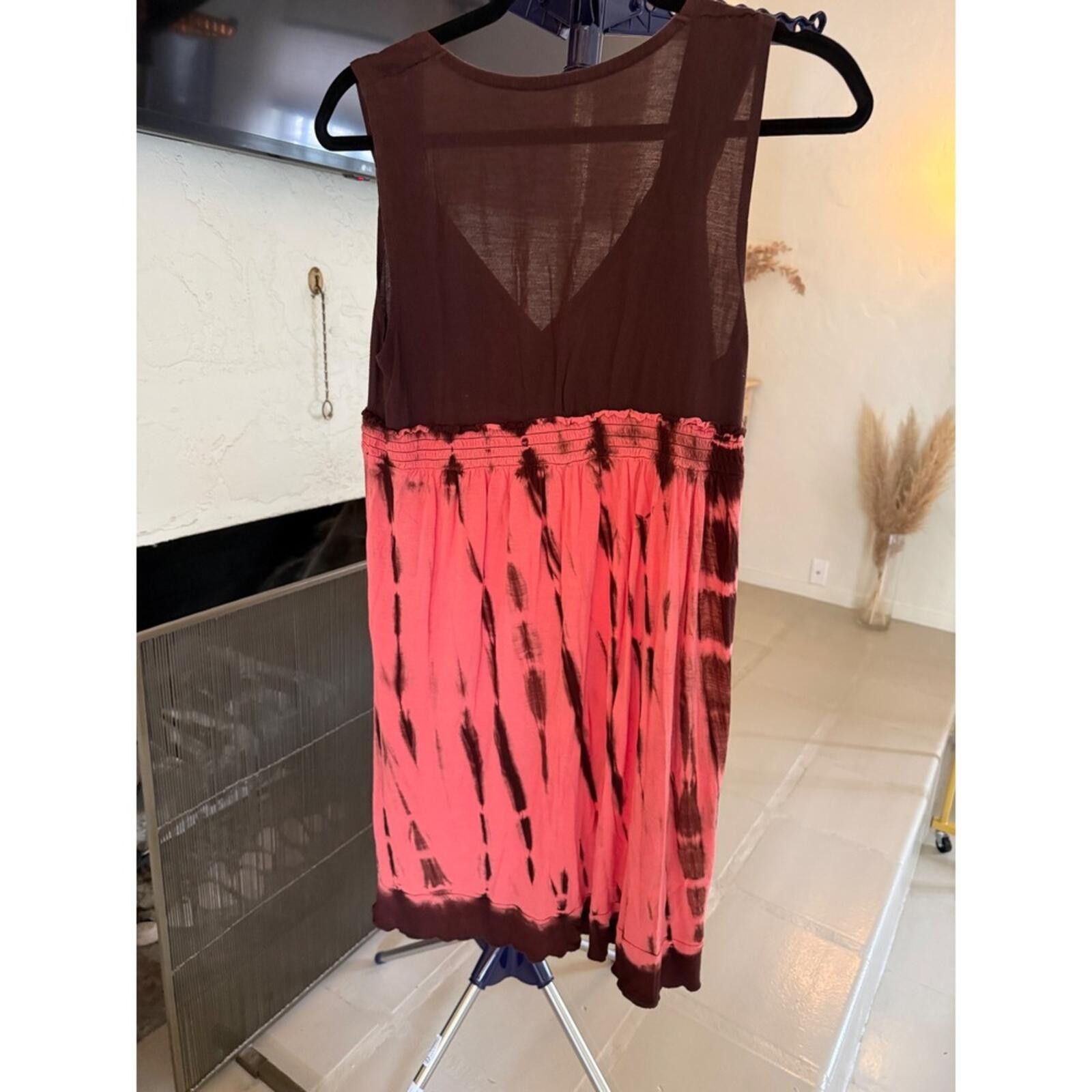 Other Calvin Klein Jeans Pink Brown Tie Dye Mini Dress M Size M / US 6-8 / IT 42-44 - 1 Thumbnail