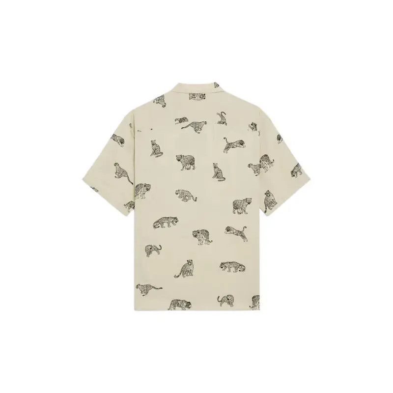 Celine o1w1db10125 Hawaiian Viscose Shirt in Beige Size US L / EU 52-54 / 3 - 2 Thumbnail
