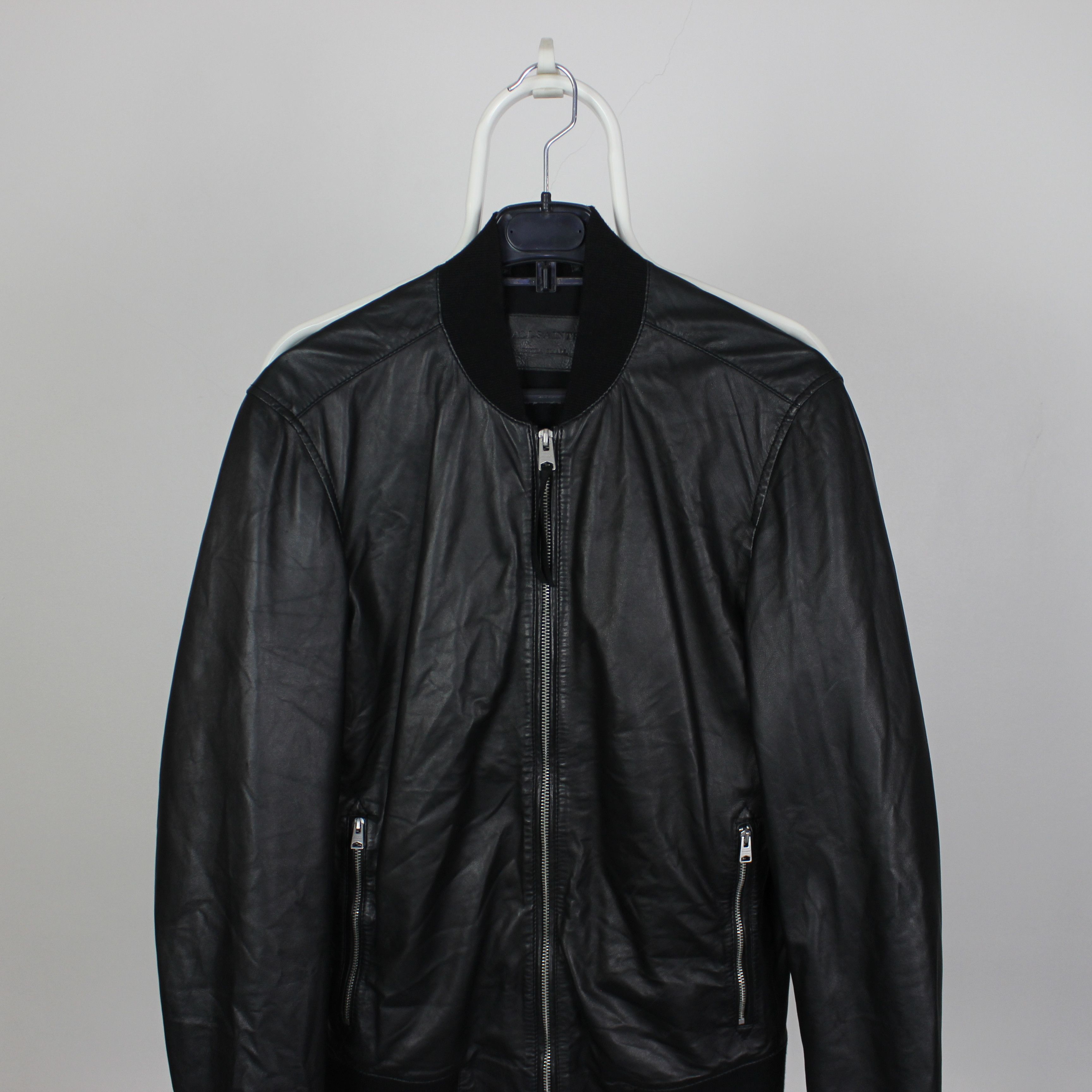 Allsaints Allsaints leather men jacket bomber Mower XS Black Size US XS / EU 42 / 0 - 11 Thumbnail