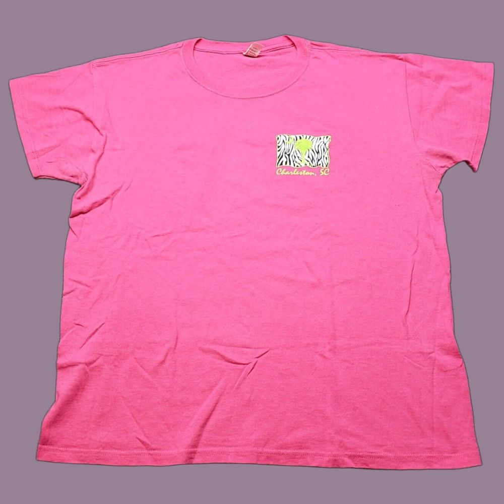 Anvil Anvil T-Shirt Size L Pink Graphic Print Cotton Short Sleeve Round Neck Mens Size US L / EU 52-54 / 3 - 1 Thumbnail