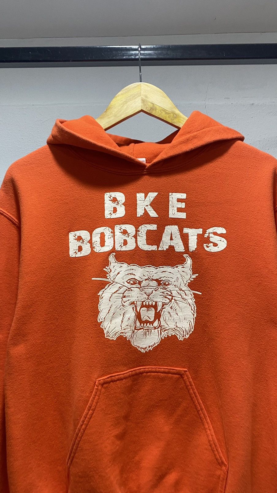 Gildan × Vintage Vintage Orange Pullover Hoodie Bobcats Size US S / EU 44-46 / 1 - 5 Thumbnail