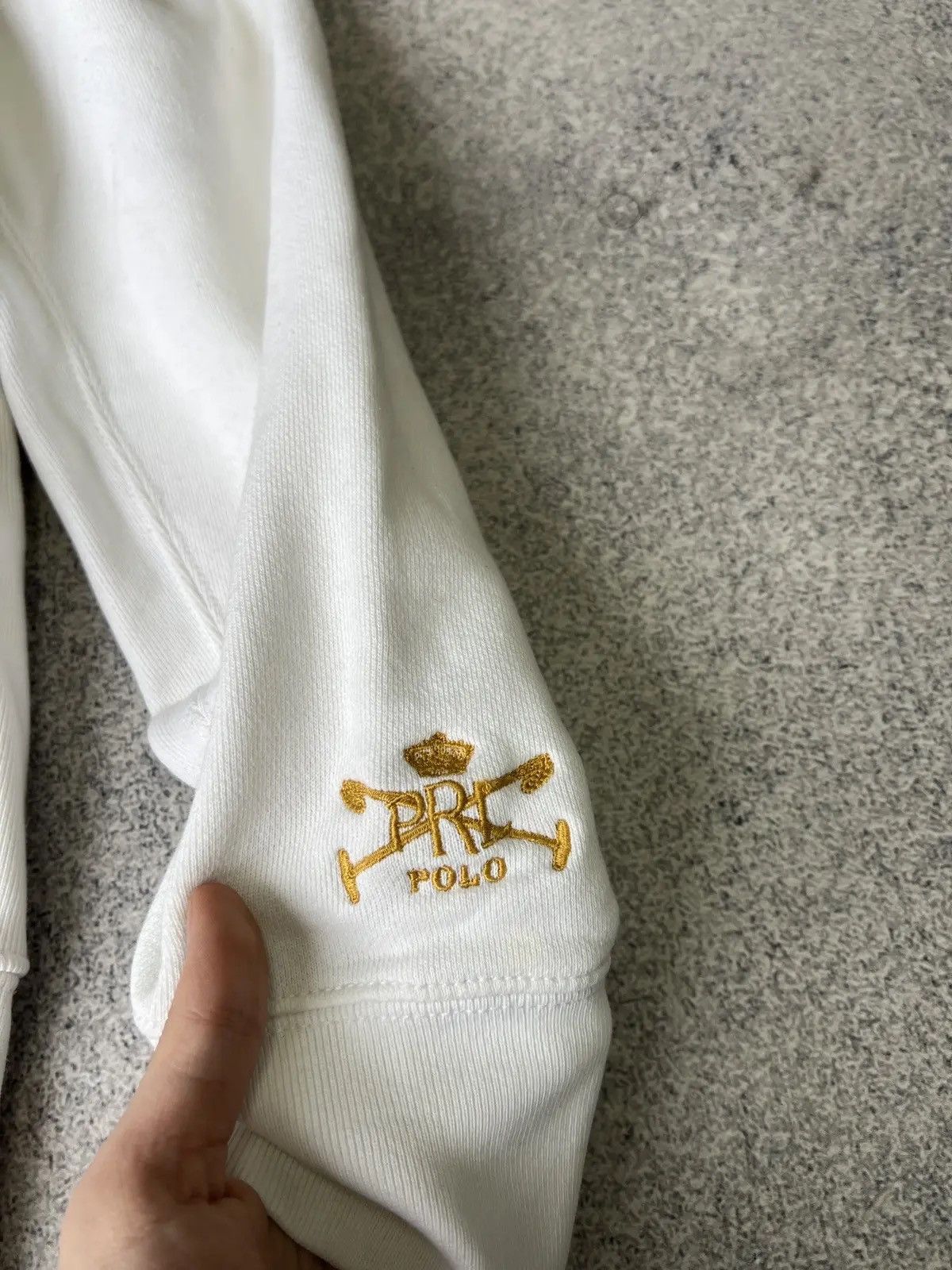 Polo Ralph Lauren × Vintage Vintage Polo Ralph Lauren PRL White Women’s Hoodie 3LXVII Size L / US 10 / IT 46 - 4 Thumbnail