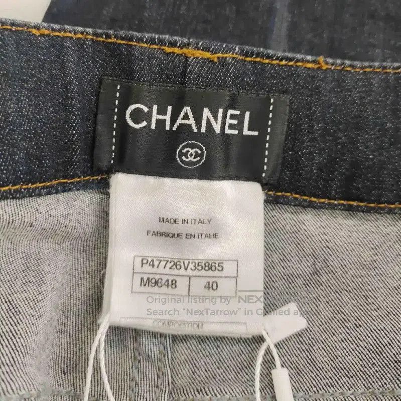 Chanel Chanel Women's Size L Dark Blue Denim Pants . Size 30" / US 8 / IT 44 - 3 Thumbnail