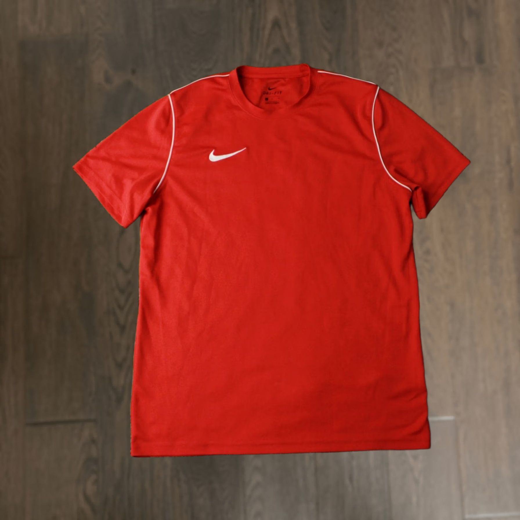 Nike NIKE DRI-FIT PARK ORIGINAL 2020 MEN SHIRT JERSEY TEE SIZE L Red and White Football Short Sleeve Mens Size US L / EU 52-54 / 3 - 1 Thumbnail