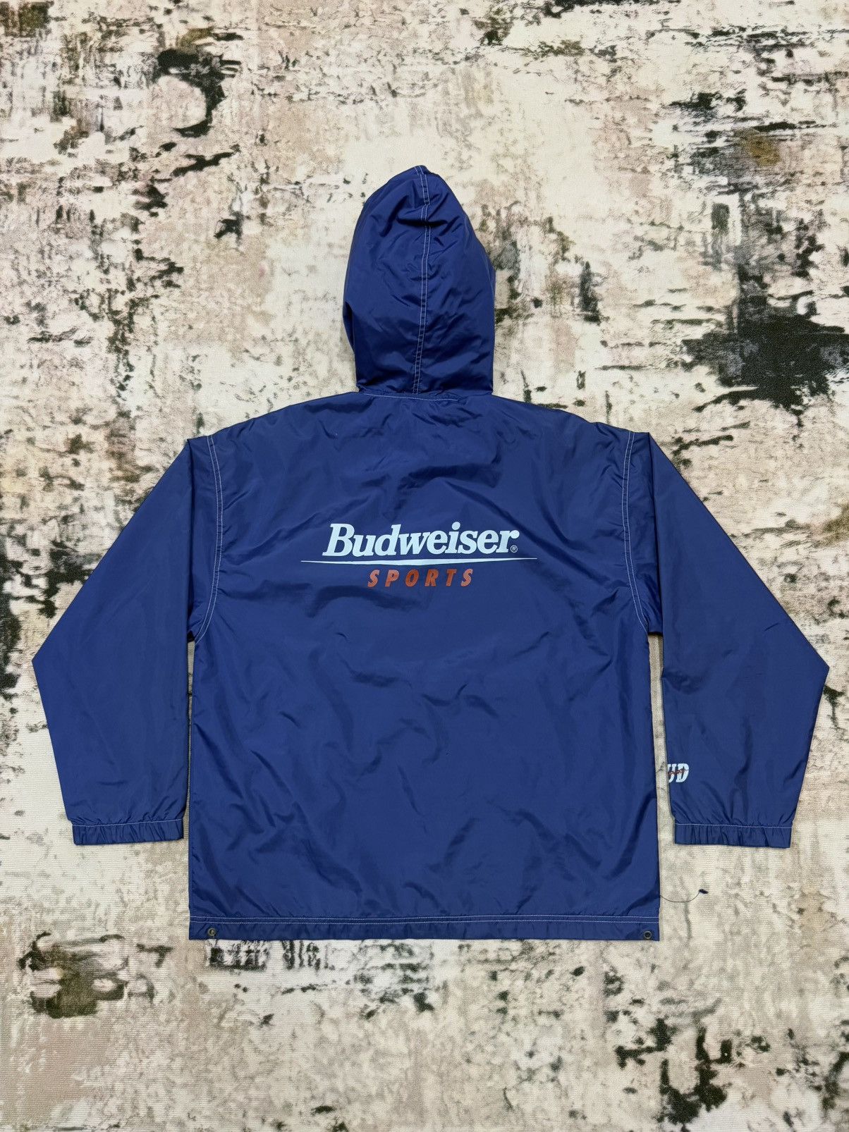 Budweiser × Vintage Vintage Budweiser Sports Pullover Windbreaker Jacket Size US L / EU 52-54 / 3 - 11 Thumbnail