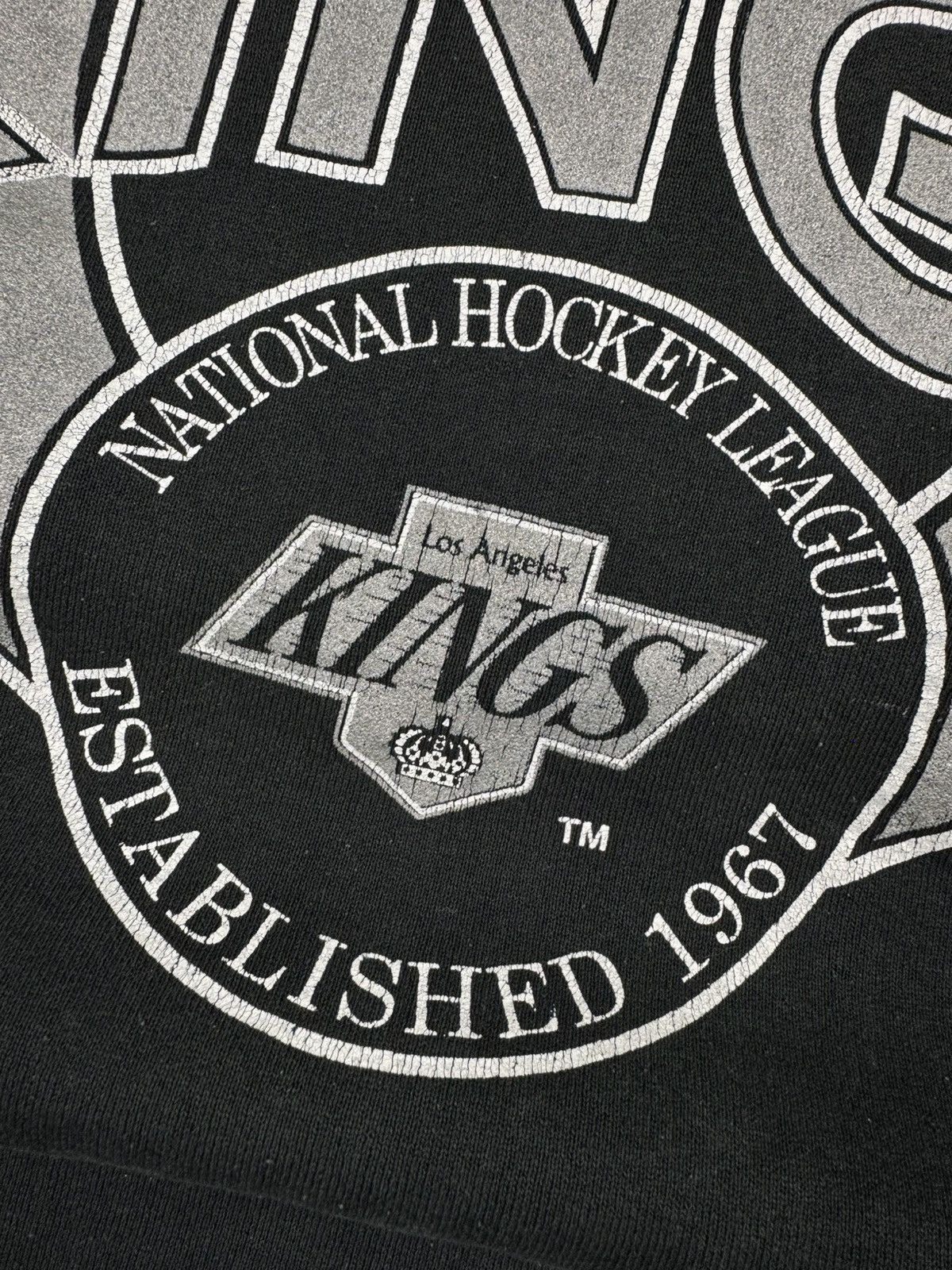 NHL × Vintage Vintage 90s Los Angeles Kings NHL boxy graphic sweatshirt Size US XL / EU 56 / 4 - 5 Thumbnail