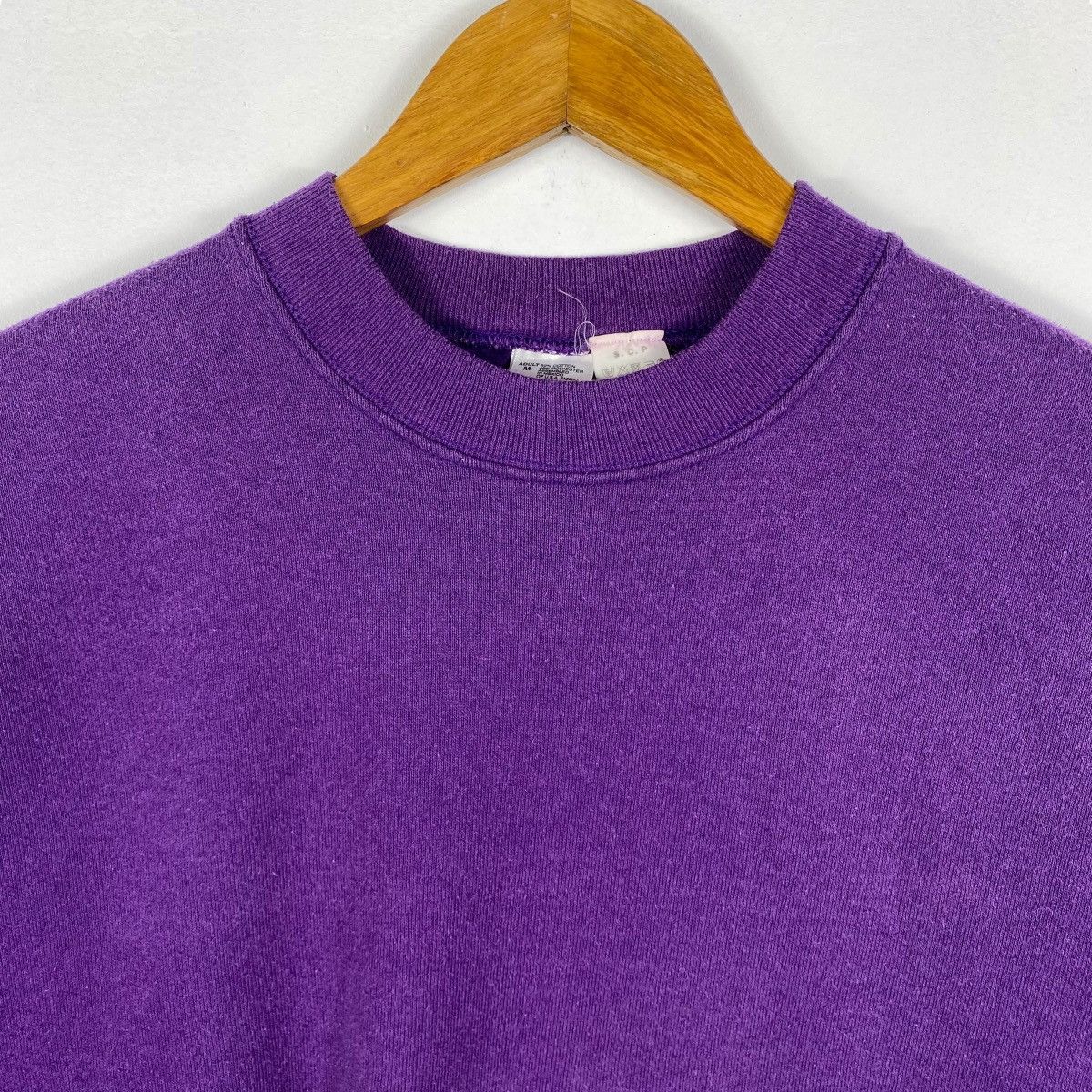 Fruit Of The Loom × Vintage Vintage 90's BLANK PURPLE Fruit Of The Loom Crewneck Size US M / EU 48-50 / 2 - 2 Thumbnail