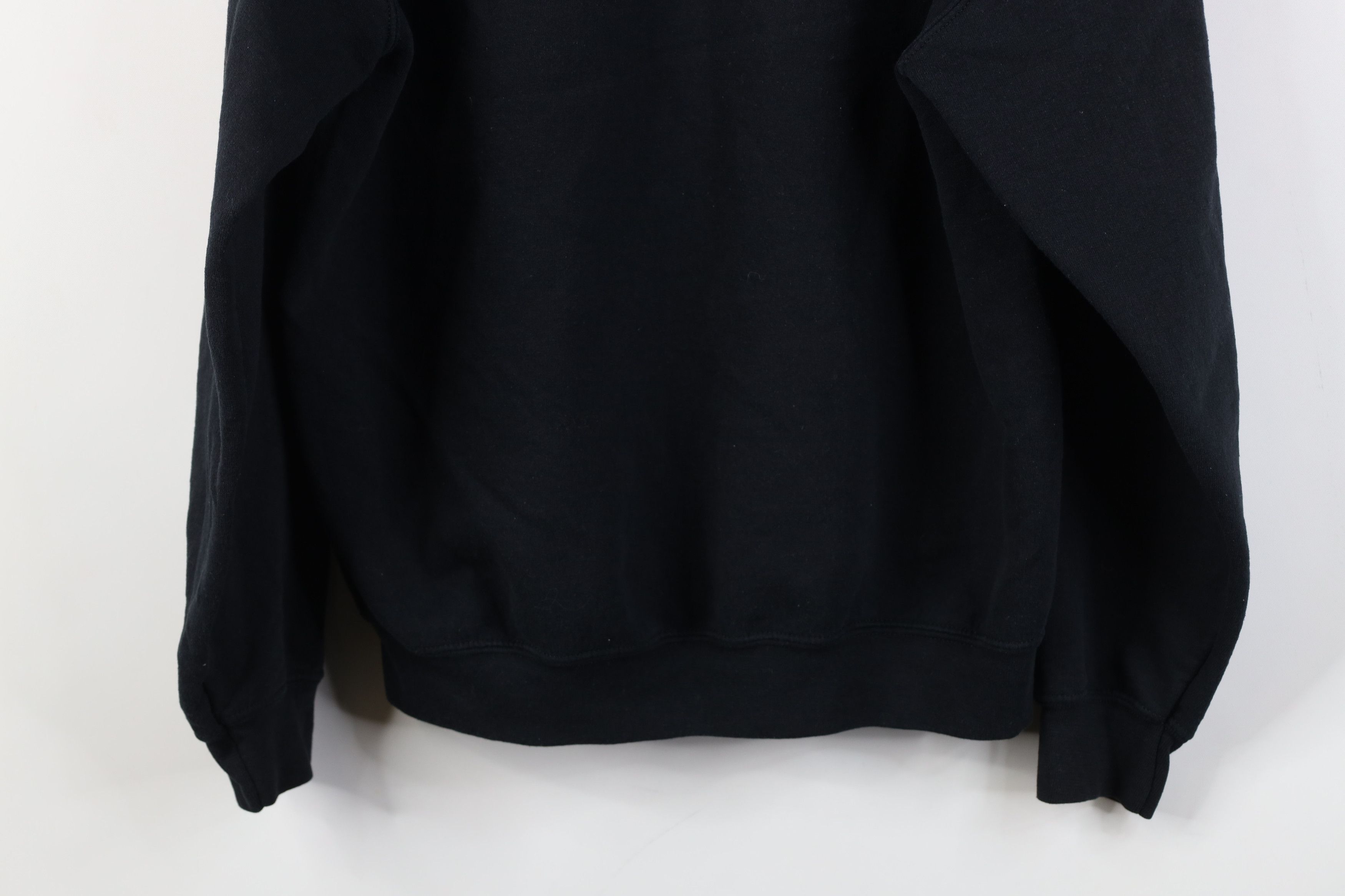 Vintage Vintage 90s Y2K Streetwear Blank Hoodie Sweatshirt Black Size US M / EU 48-50 / 2 - 13 Thumbnail