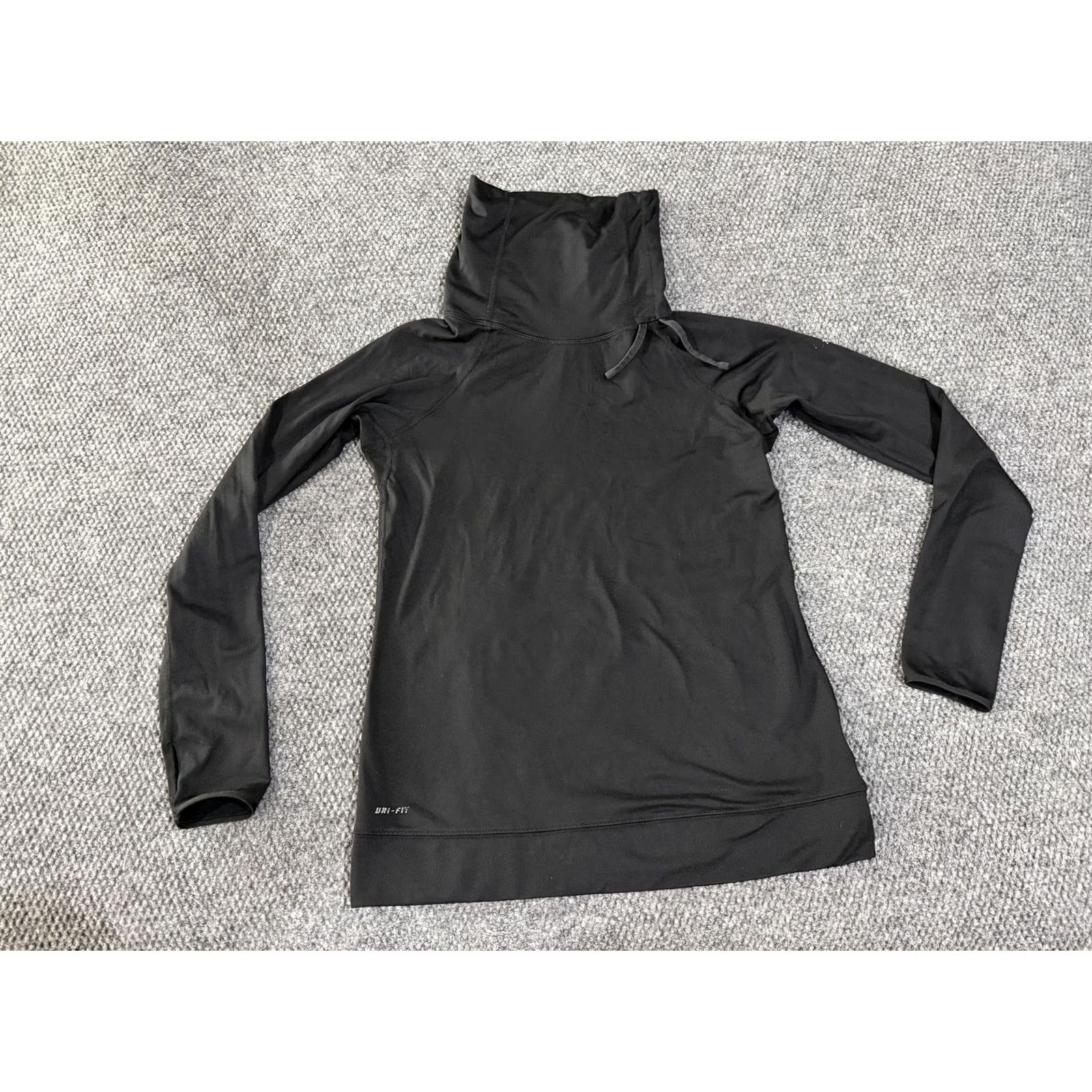 Nike Nike Pro Dri-FIT Shirt Womens L Black High Neck Long Sleeve Thermal Training Winter Gym Running Size L / US 10 / IT 46 - 2 Thumbnail