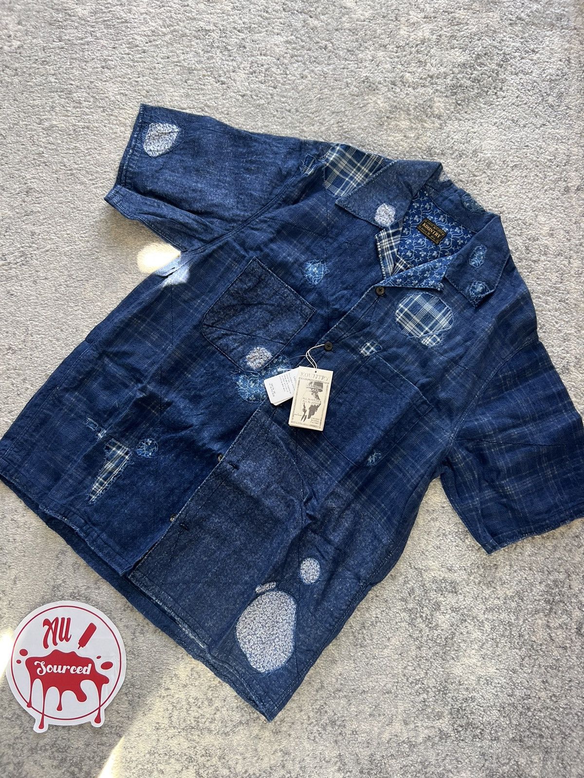 Kapital Kapital Patchwork Boro Aloha Indigo Shirt Size US L / EU 52-54 / 3 - 1 Thumbnail