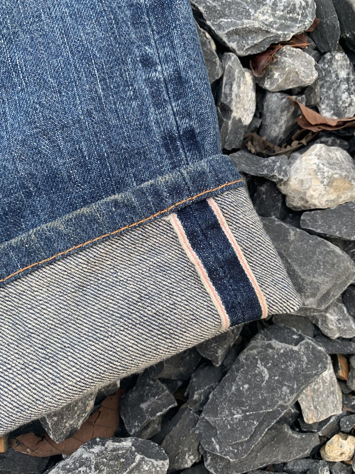 Japanese Brand ACOUSTIC SELVEDGE BUTTON FLY JAPANESE FADED DISTRESSED DENIM Size US 36 / EU 52 - 10 Thumbnail