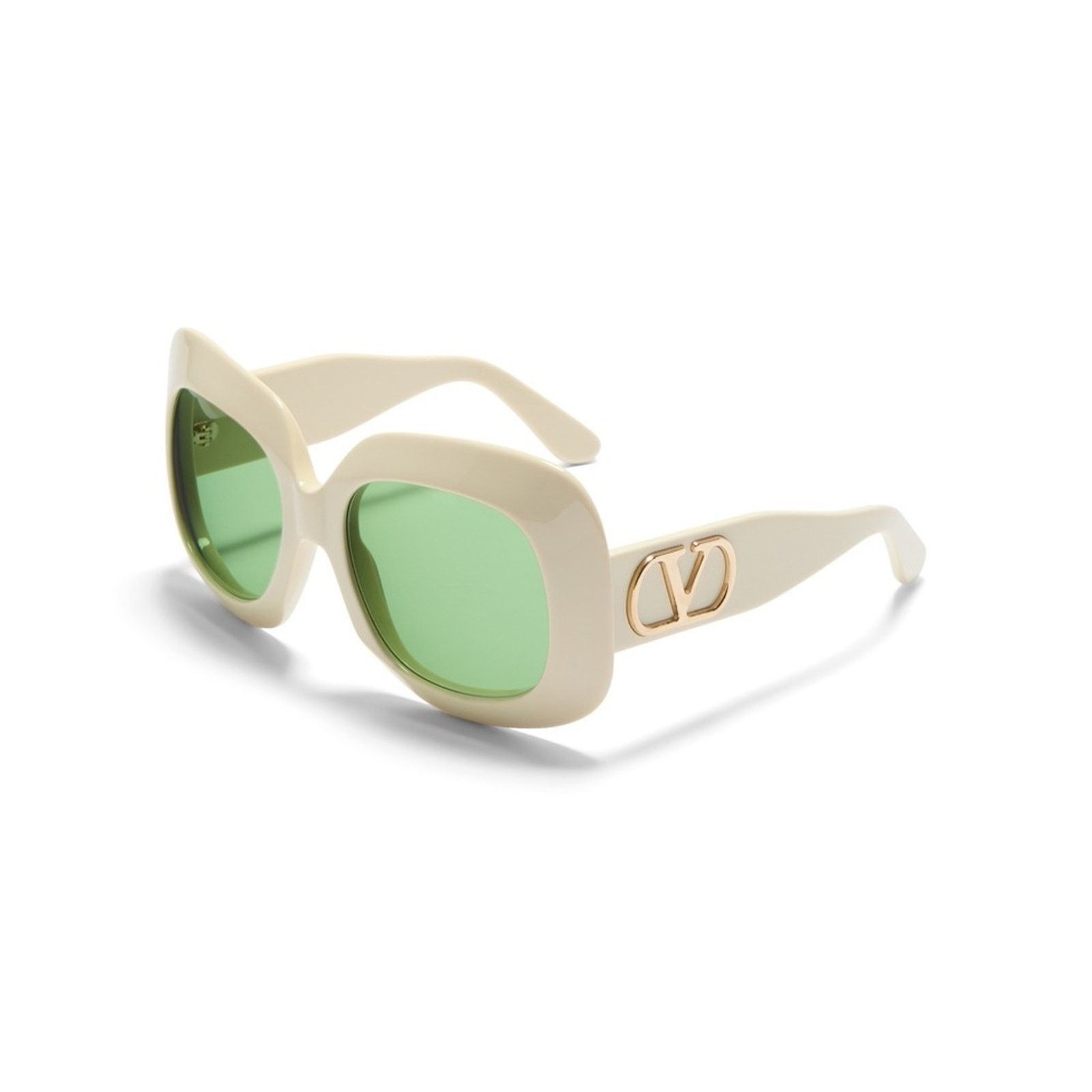 Valentino New! Valentino VLS 180B, Cream Sunglasses Authentic Size ONE SIZE - 5 Thumbnail