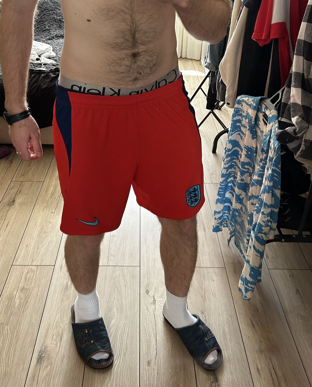 Nike × Vintage Nike England Soccer Shorts Size L Size US 33 - 3 Thumbnail