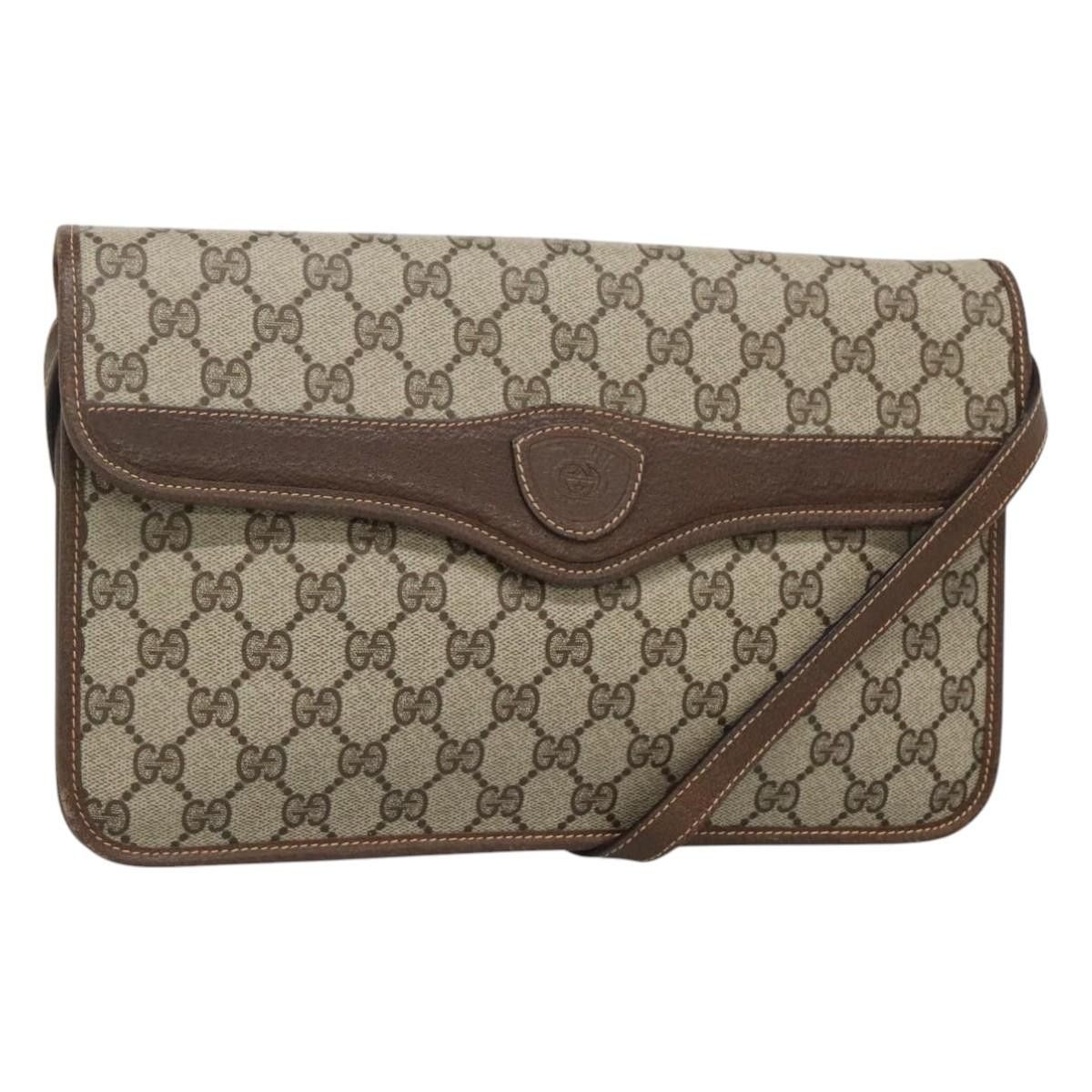 Gucci GG Supreme Shoulder Bag Pvc Beige 004 904 0671 Auth Ba927, Women's