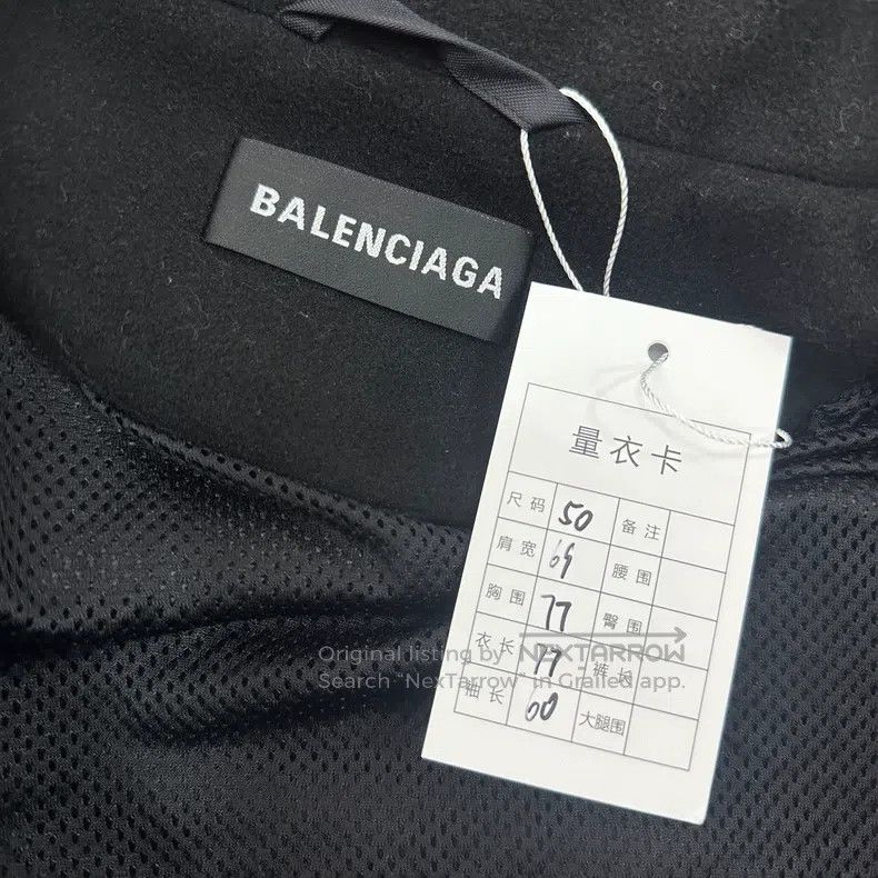 Balenciaga Balenciaga Black front and back logo half-zip nylon jacket Size US M / EU 48-50 / 2 - 4 Thumbnail