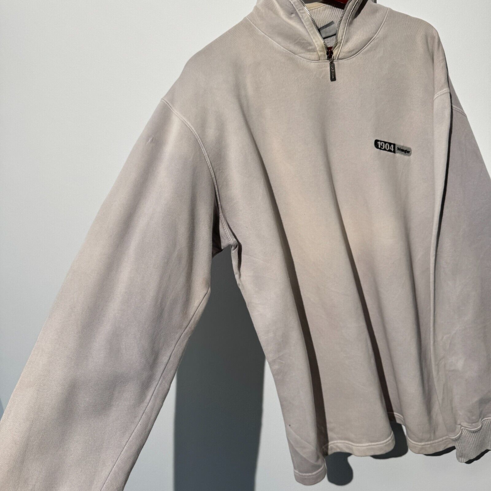 Vintage × Wrangler Vintage Wrangler Unisex White Cotton Sweatshirt Size XL Size US XL / EU 56 / 4 - 5 Thumbnail