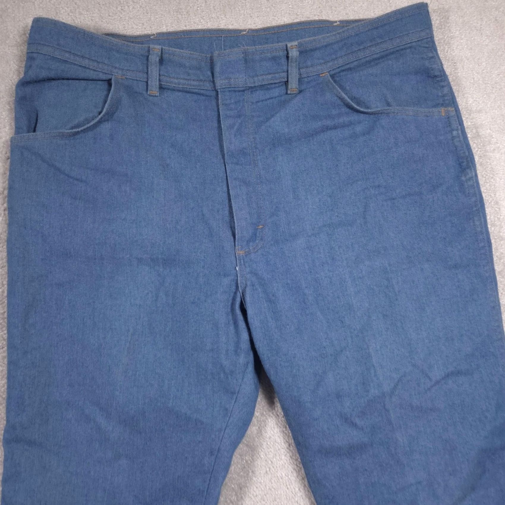 Wrangler Wrangler Jeans Mens 40x29 Blue Denim Straight Leg Regular Fit USA Made Pants Size US 40 / EU 56 - 3 Thumbnail