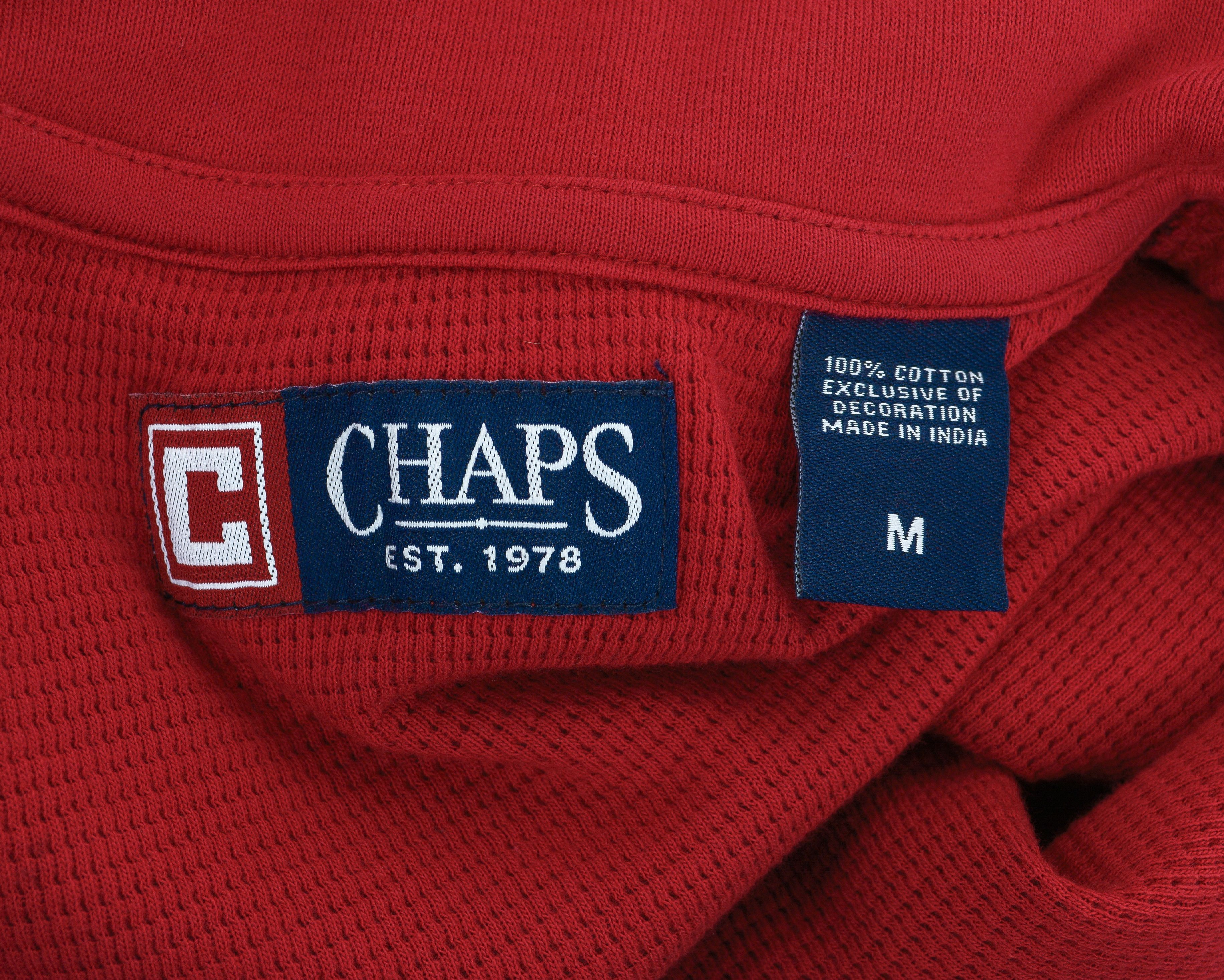 Chaps Cotton Sweater Striped Jumper Pullover High Neck Quarter Zip Size US M / EU 48-50 / 2 - 5 Thumbnail