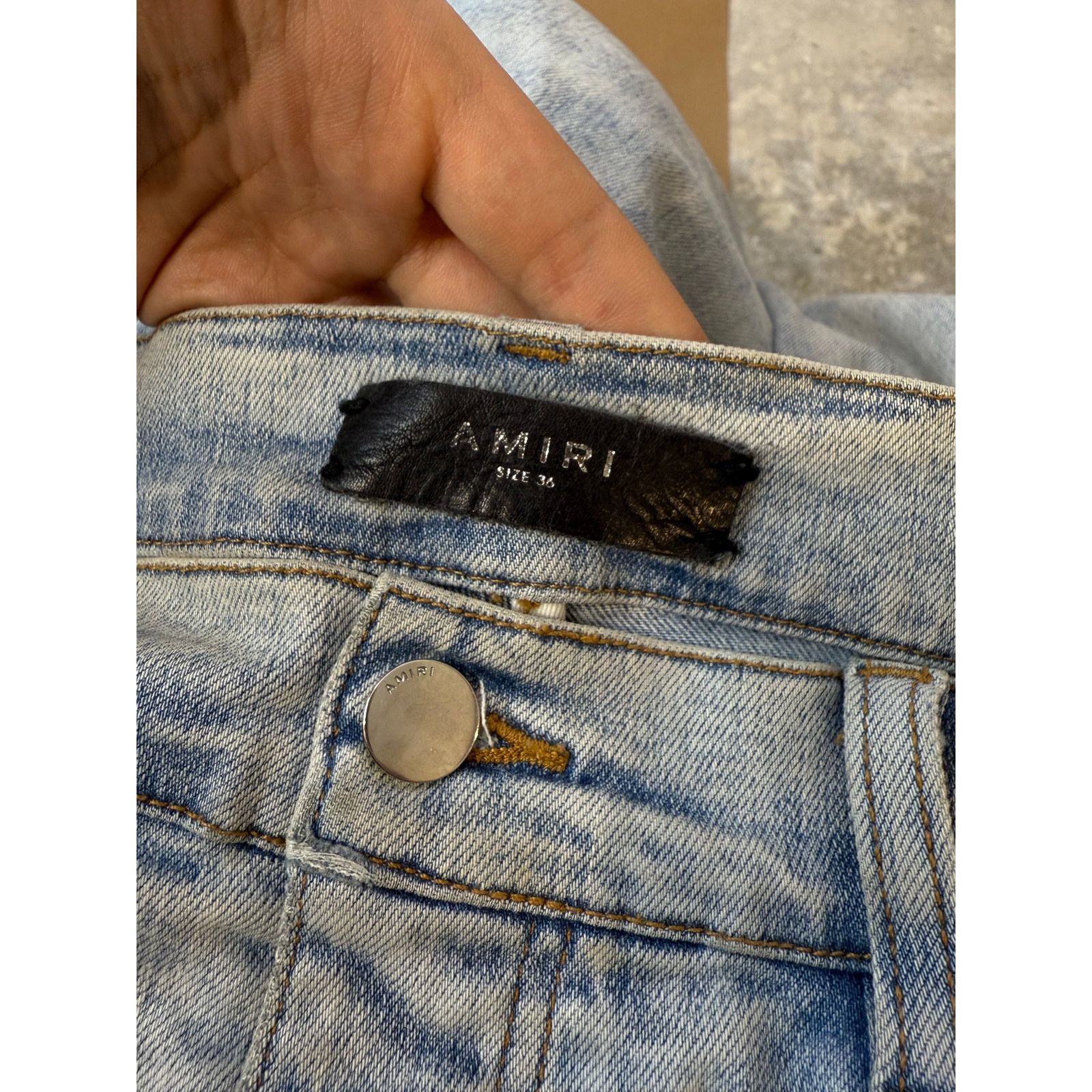 Amiri Amiri MX1 Light Wash Tan Used 36 Size US 36 / EU 52 - 2 Thumbnail