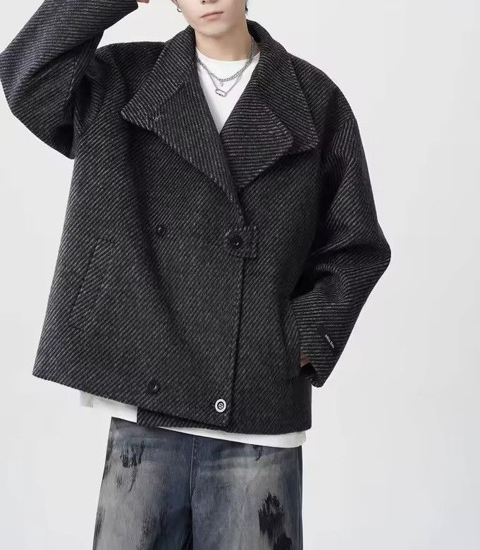 Vintage Retro Y2k Wool Blend Warm Loose Trendy Coat Jacket Size US XL / EU 56 / 4 - 3 Thumbnail