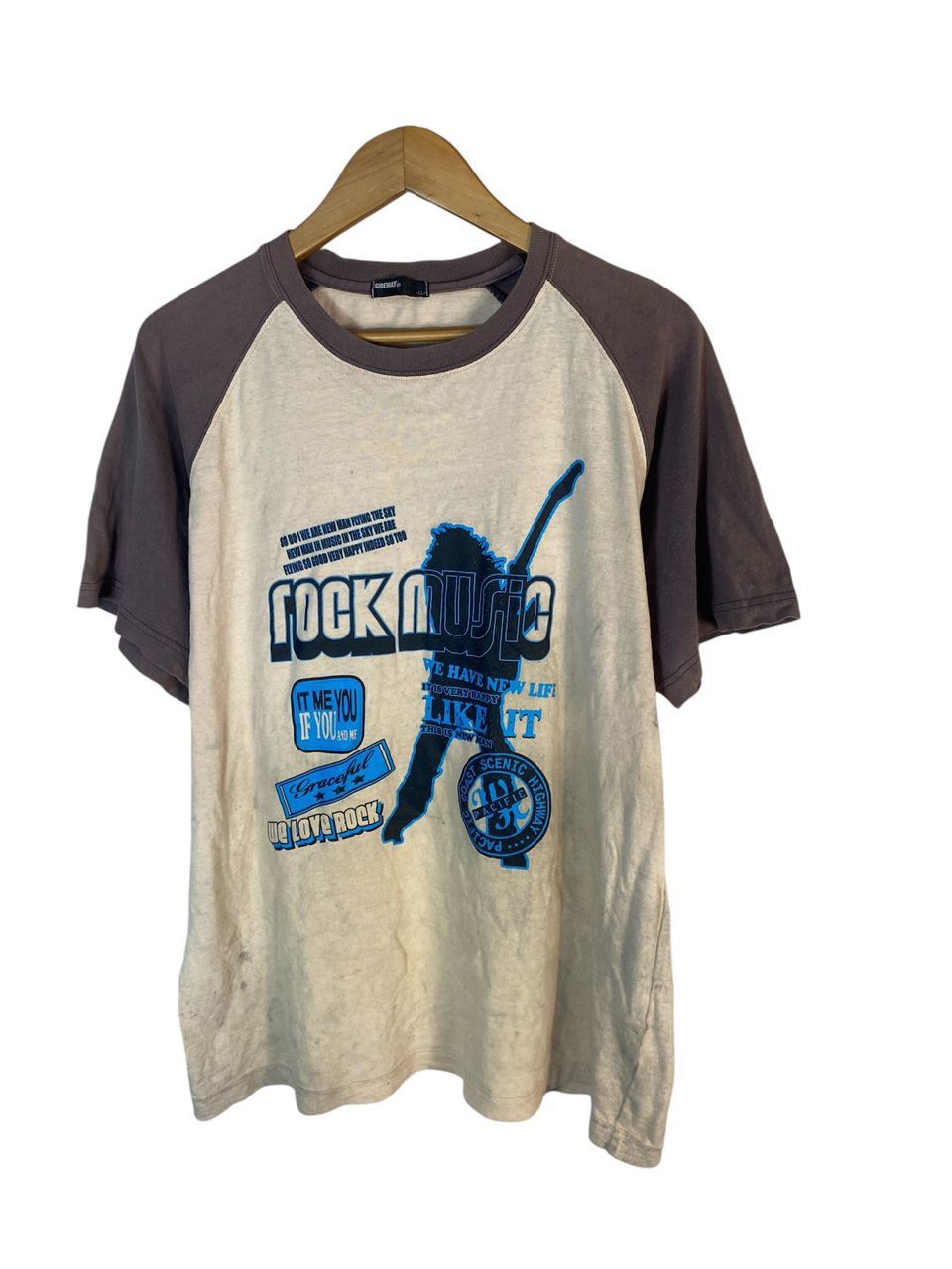 Japanese Brand “Rock music” printed distressed tshirt by sideway Size US L / EU 52-54 / 3 - 1 Thumbnail