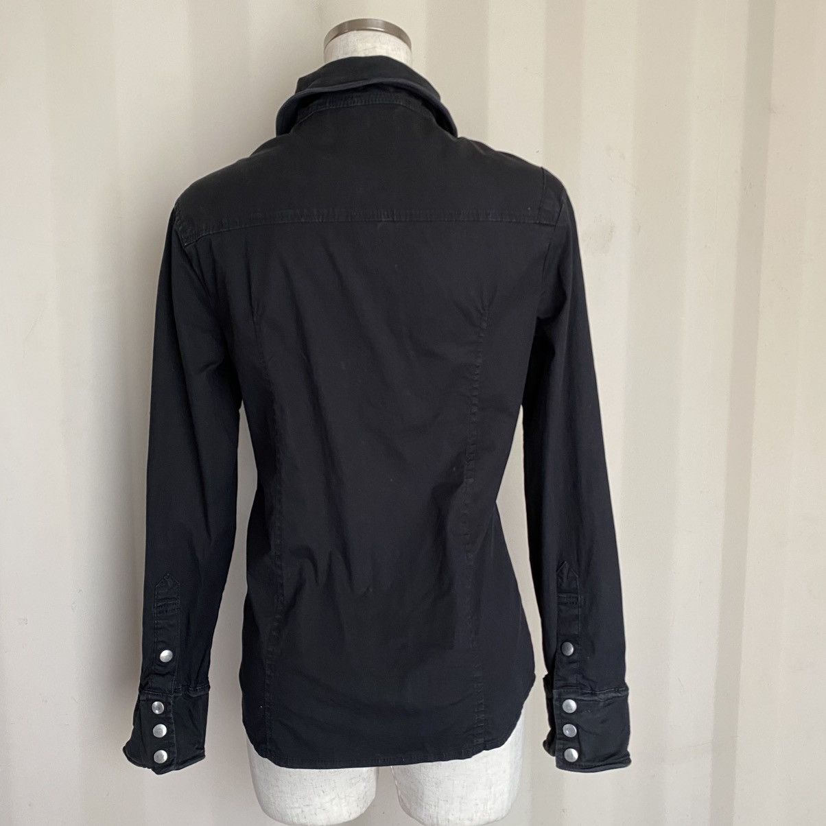 Japanese Brand Punk Presque Tout Black Snap-Button Shirt Size S / US 4 / IT 40 - 2 Thumbnail