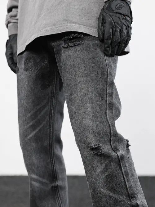 VIBE damaged grunge washed faded jeans Size US 32 / EU 48 - 5 Thumbnail