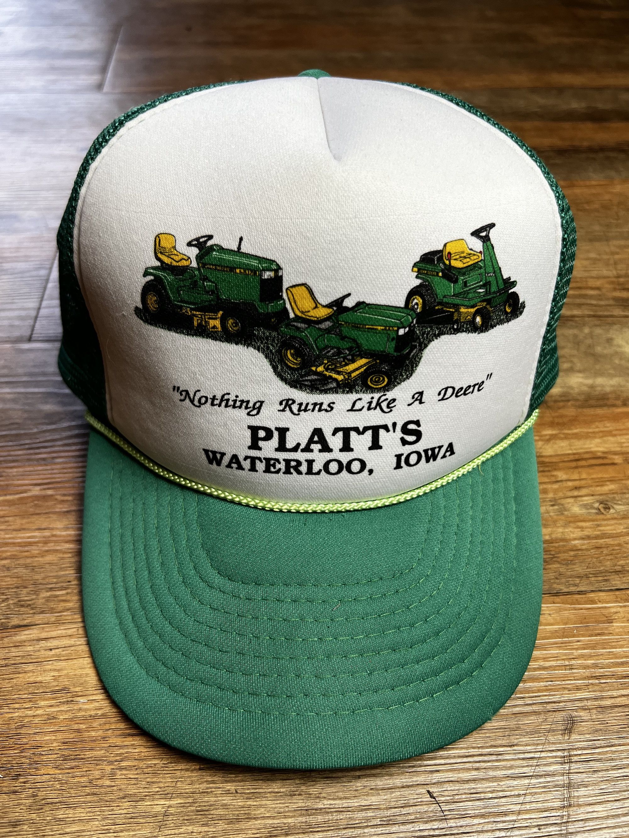 John Deere 80's John Deere Regional Snapback Hat Platt's Waterloo Iowa Size ONE SIZE - 7 Thumbnail