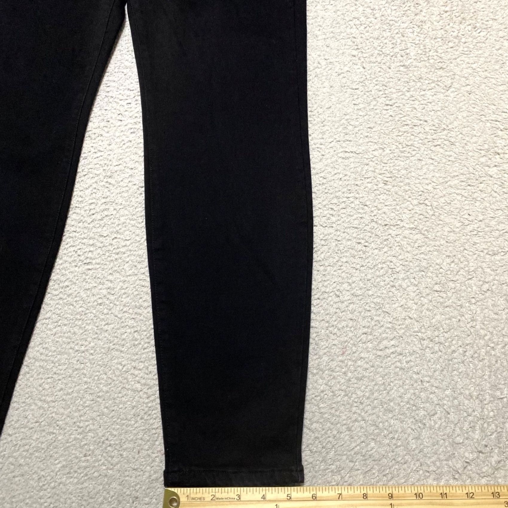 Vintage Liverpool Jeans Womens Jeans Black Dark Wash Skinny 16 Regular Mid Rise Pockets Stretch City 80s/90s Mens Womens Girls Size 38" / US 16 / IT 52 - 6 Thumbnail