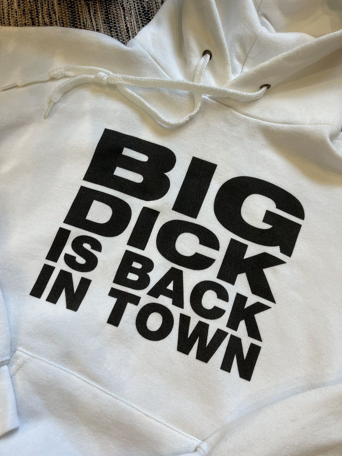 Fruit Of The Loom × Vintage Vintage Big Dick is back in town hoodie sweatshirt Size US M / EU 48-50 / 2 - 7 Thumbnail