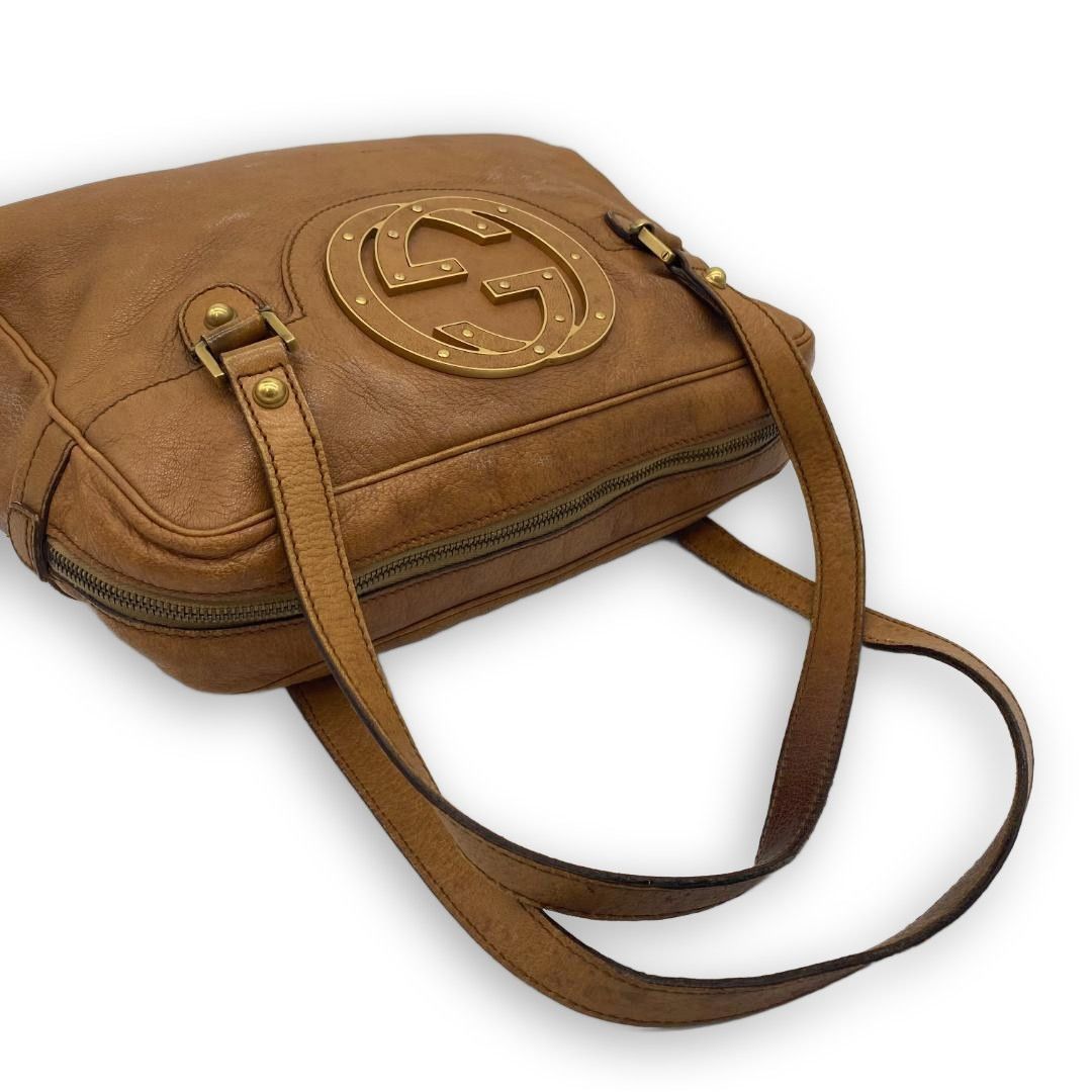 Gucci Gucci - Interlocking G Blondie Brown Leather Tote Preloved Size ONE SIZE - 8 Thumbnail
