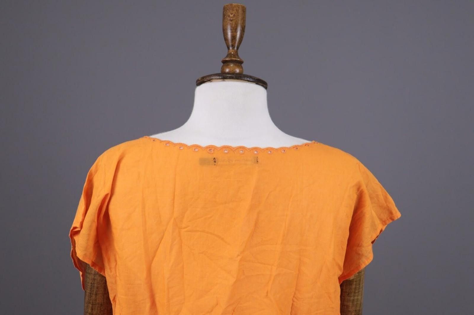 Designer Gudrun Sjoden Orange Lagenlook Blouson Dress Size M Size M / US 6-8 / IT 42-44 - 10 Thumbnail