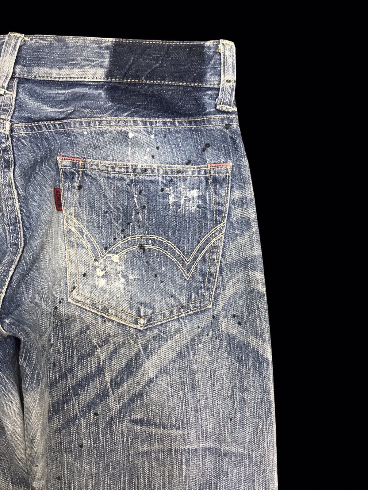 Edwin 💥BOOTCUT💥ARCHIVAL EDWIN DISTRSSD PAINT SPLATTER DENIM F170 Size US 32 / EU 48 - 13 Thumbnail