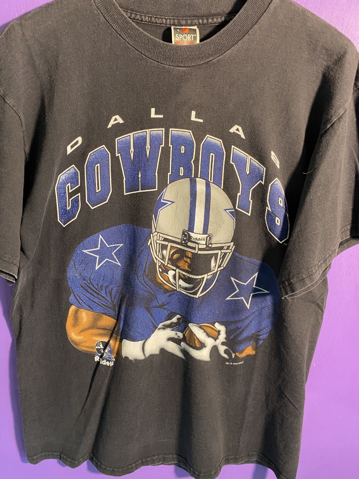 NFL Vintage 90s Riddell Dallas cowboys faded player tee Size US L / EU 52-54 / 3 - 3 Thumbnail