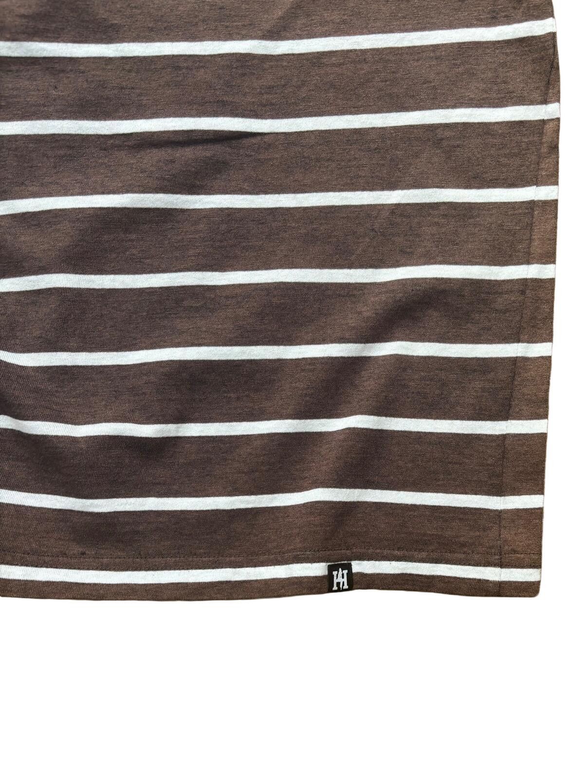 Hysteric Glamour Hysteric Glamour Striped T Shirt Brown White XS Size US XS / EU 42 / 0 - 3 Thumbnail