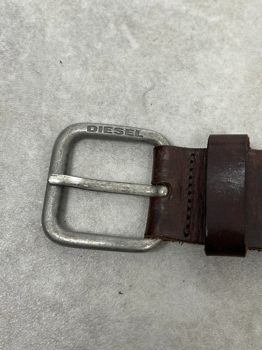 Diesel 2000s Diesel Studded Brown Leather Belt Size ONE SIZE - 5 Thumbnail