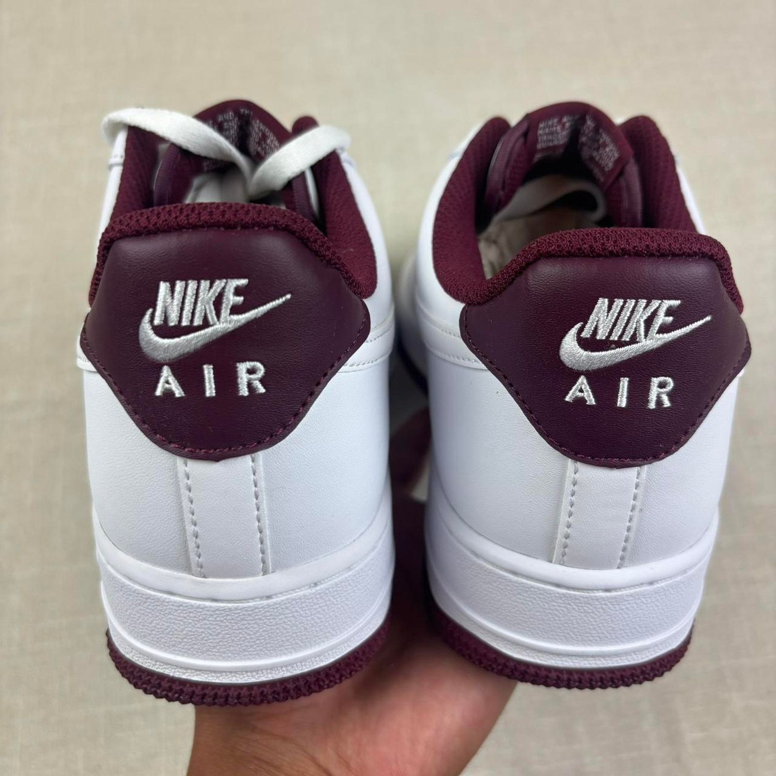 Nike 🍷 2022 Nike Air Force 1 Low '07 “White Dark Beetroot” 9M Size US 9 / EU 42 - 6 Thumbnail