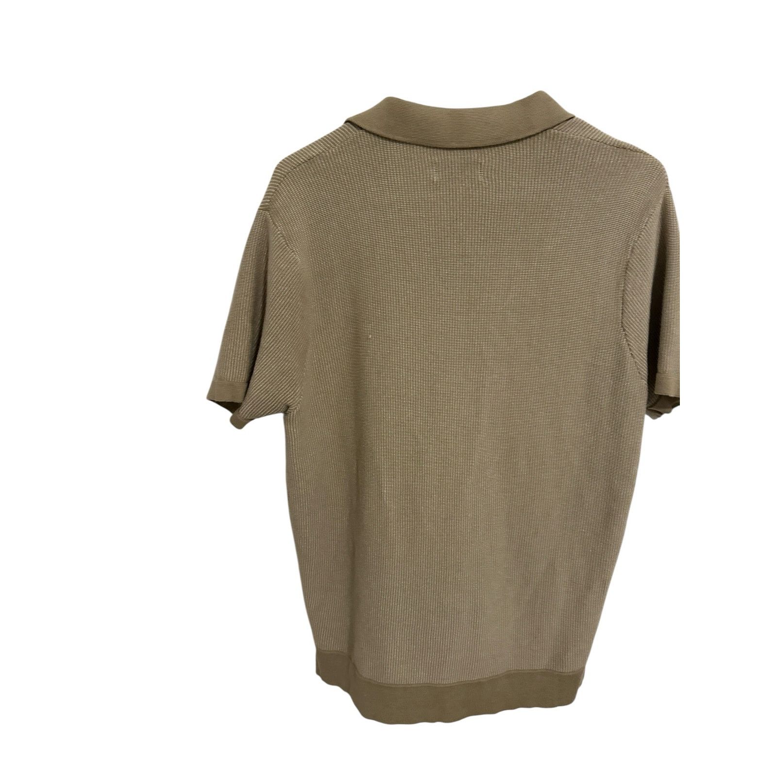 Hudson & Barrow HB Khaki Short Sleeve Button Up V-Neck Pullover Sweater Size US L / EU 52-54 / 3 - 6 Thumbnail