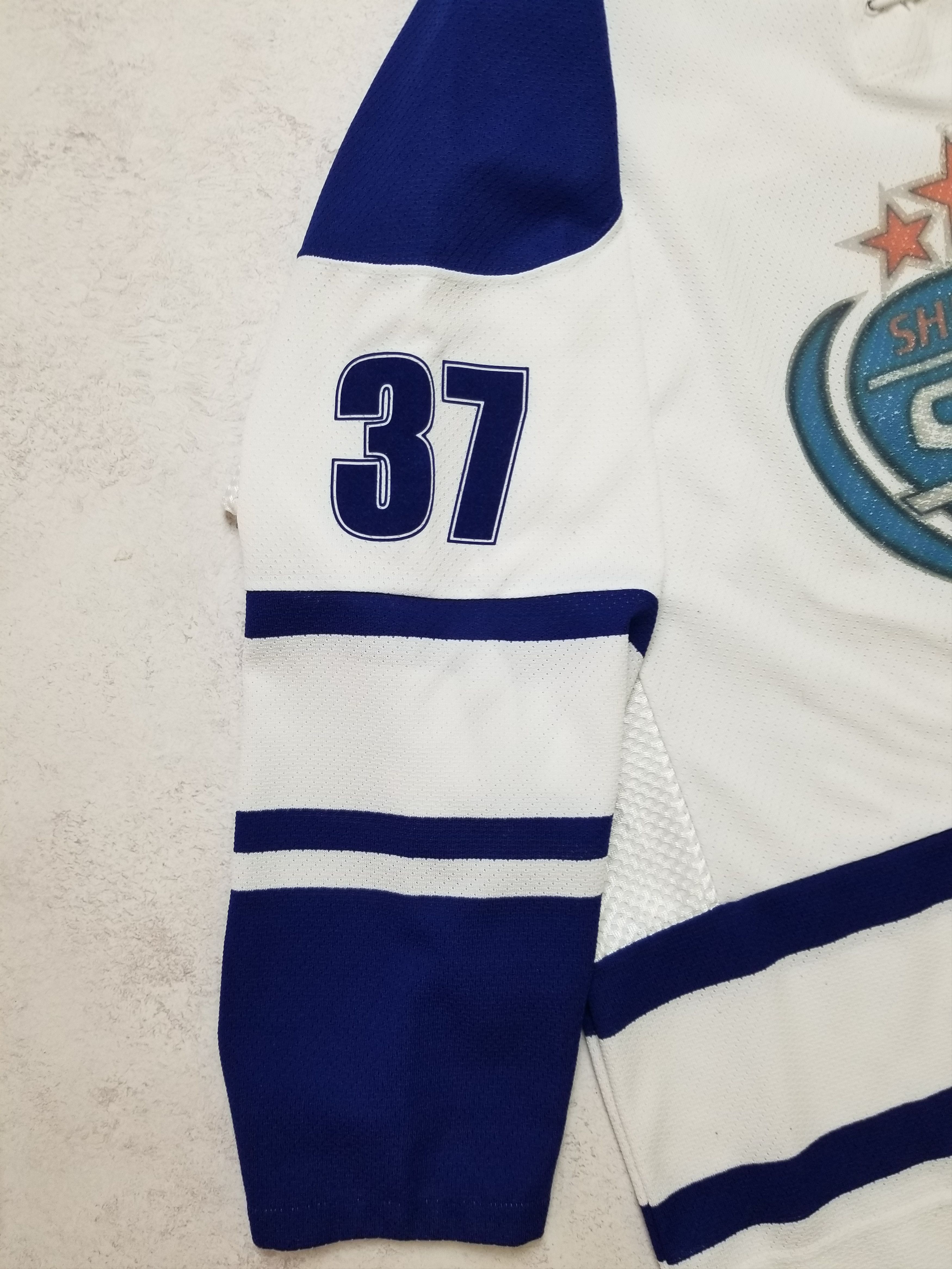 Ccm Air-Knit Sheffield Stix #37 Woolley Ice Hockey Club Jersey Size US XL / EU 56 / 4 - 16 Thumbnail