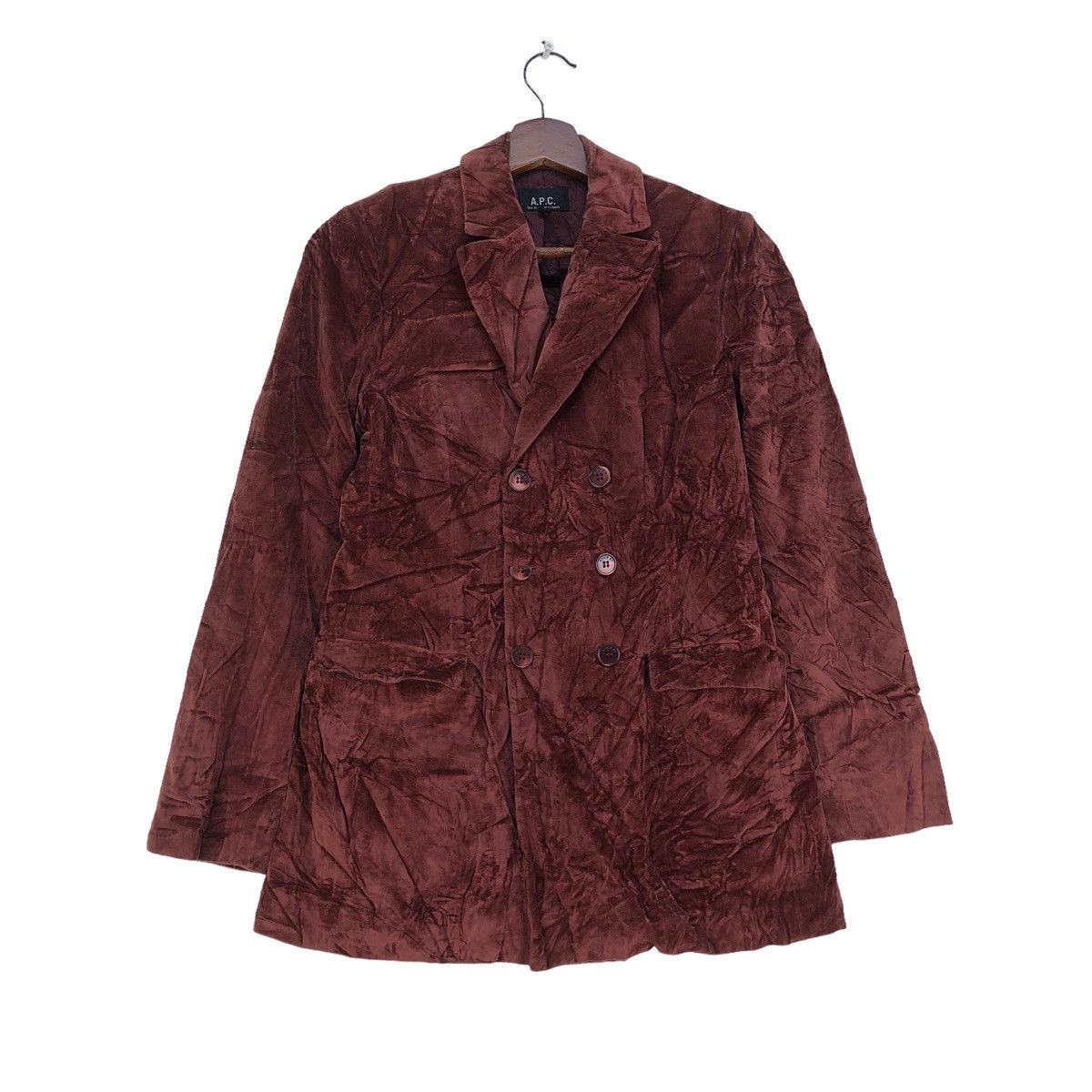 A.P.C. 📣Vintage Apc Velvet Jacket Size S / US 4 / IT 40 - 1 Thumbnail