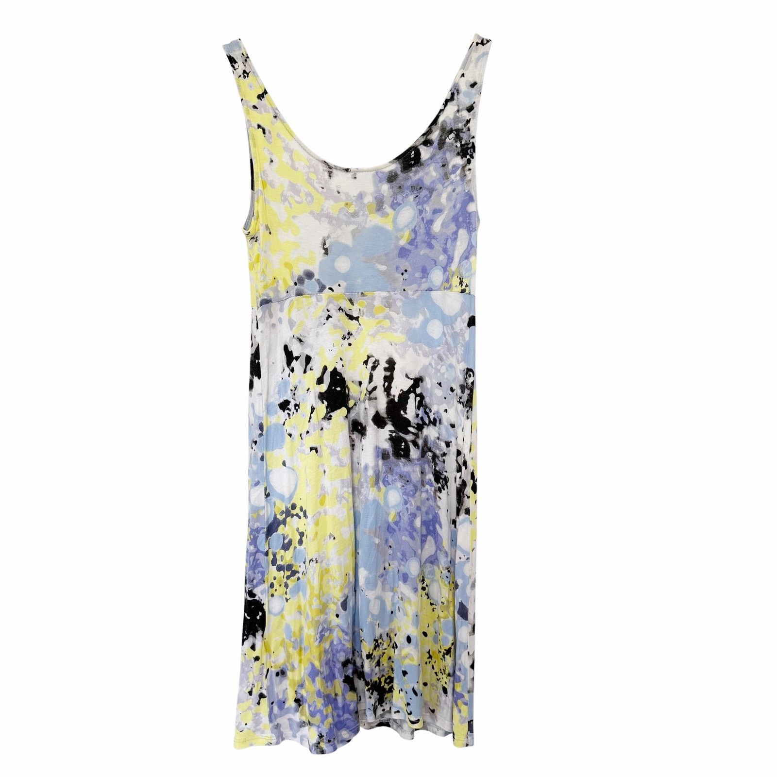 Other Three Dots Purple Yellow Black Printed Tank Top Dress Sz XS Size XS / US 0-2 / IT 36-38 - 5 Thumbnail
