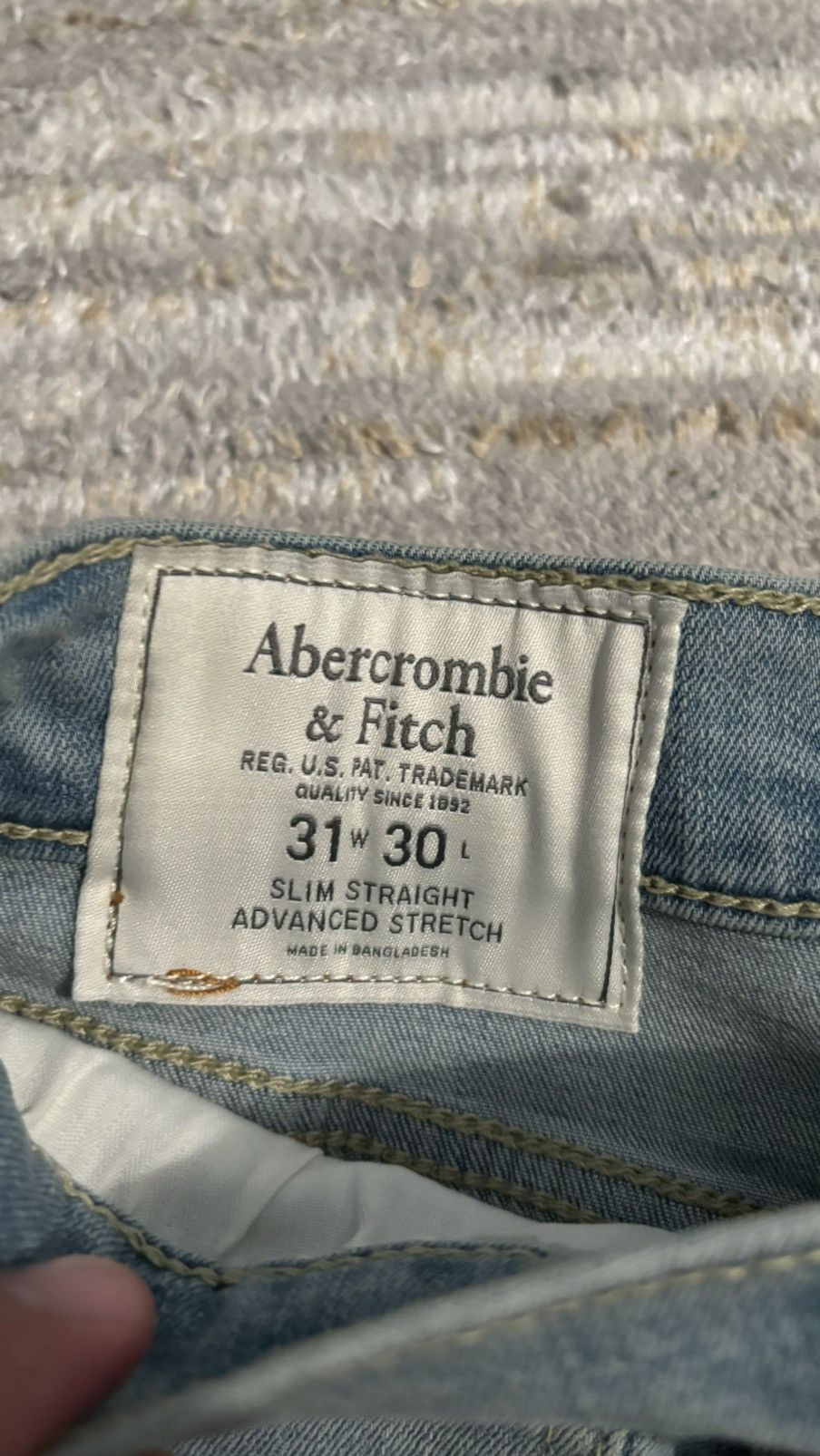 Abercrombie & Fitch Abercrombie & Fitch Slim Straight Jeans Size US 31 - 2 Thumbnail