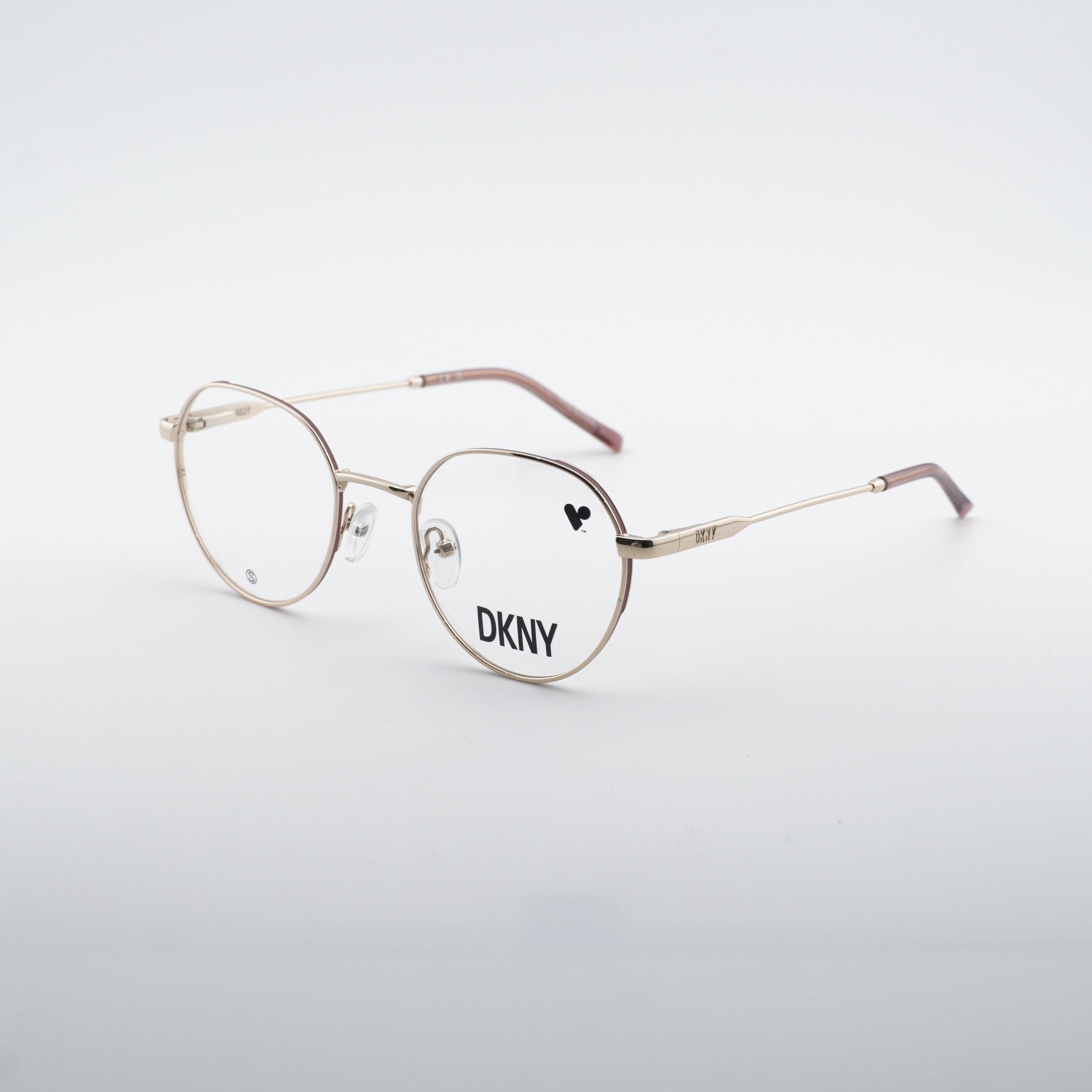 DKNY DKNY DK1032 717 Eyeglasses Gold 48mm Round Frame Size ONE SIZE - 1 Thumbnail