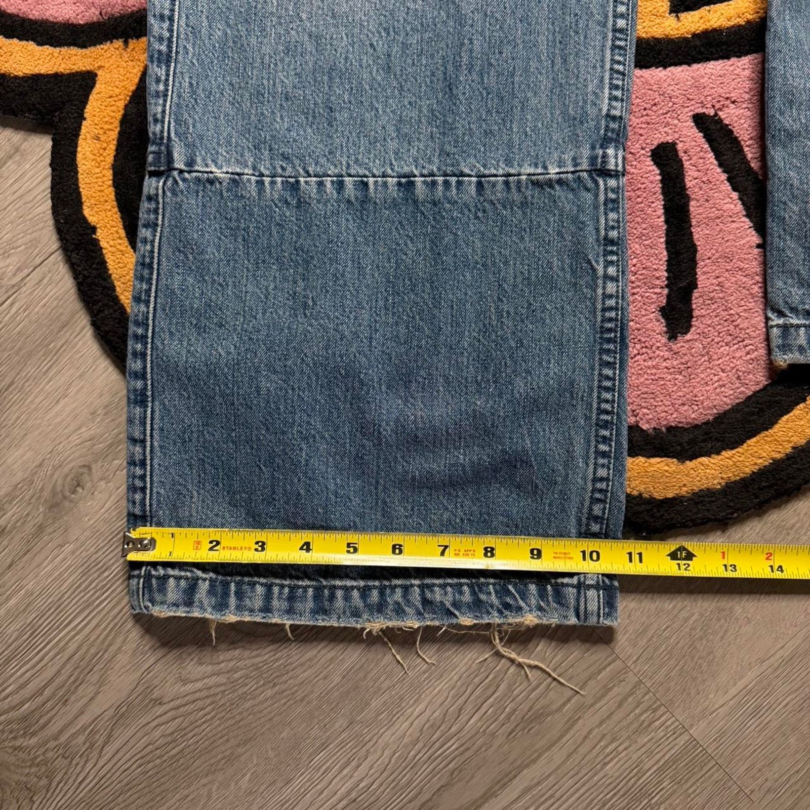 Armani Exchange Armani Exchange Distressed Cut & Sew Loose Fit Denim Jeans Size US 36 / EU 52 - 6 Thumbnail
