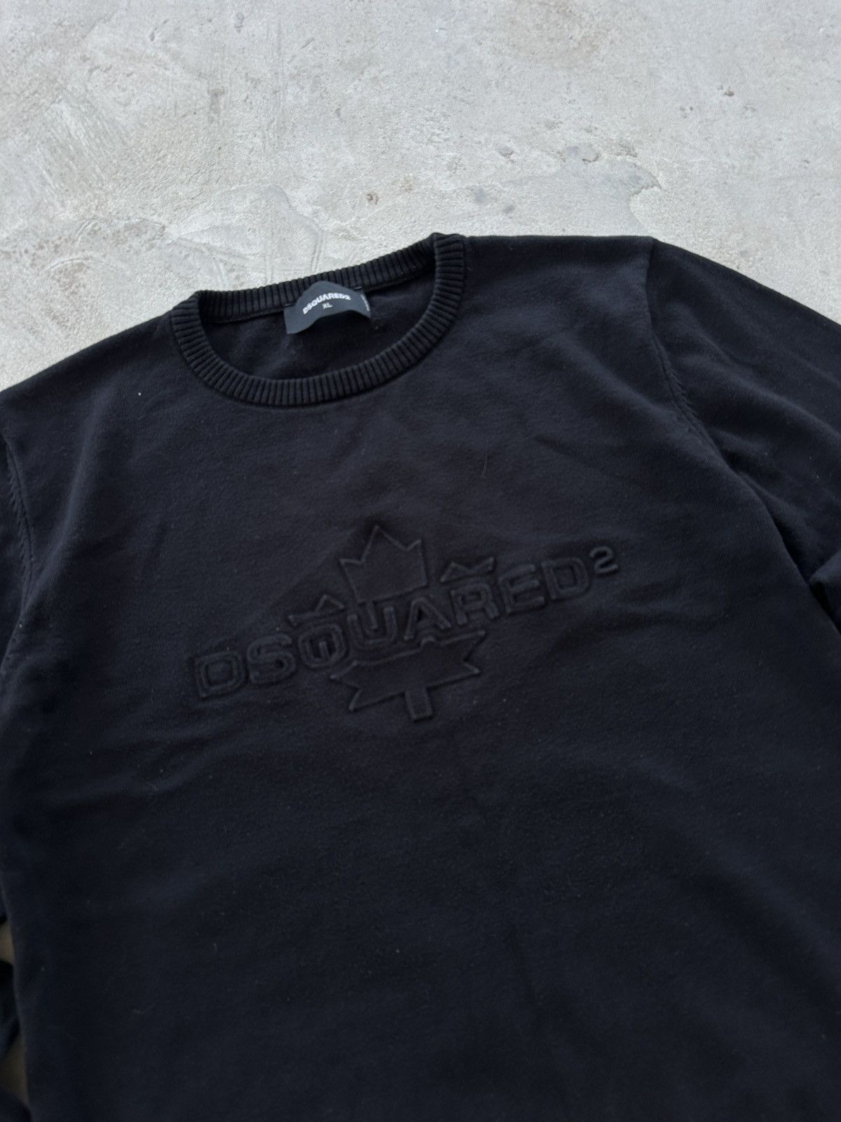 Dsquared2 Vintage Sweater Dsquared Pullover Embroidered Logo Black L Size US L / EU 52-54 / 3 - 3 Thumbnail