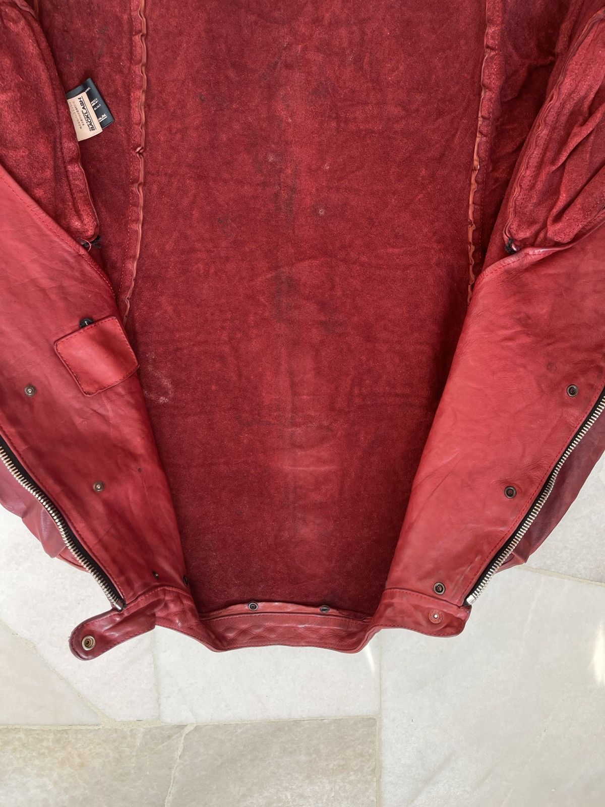 Isamu Katayama Backlash Isamu Katayama Backlash Red Leather Biker Jacket Size US XS / EU 42 / 0 - 18 Thumbnail