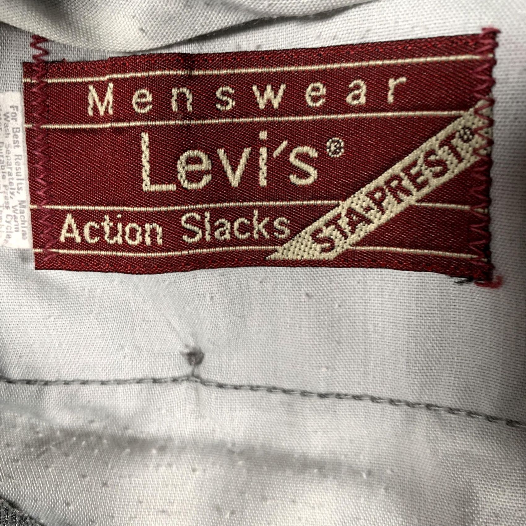Levi's VINTAGE Levi'S Dress Mens 36 Gray VTG Pants 36x29 STA PREST Action Slacks Straight Work Size US 36 / EU 52 - 6 Thumbnail