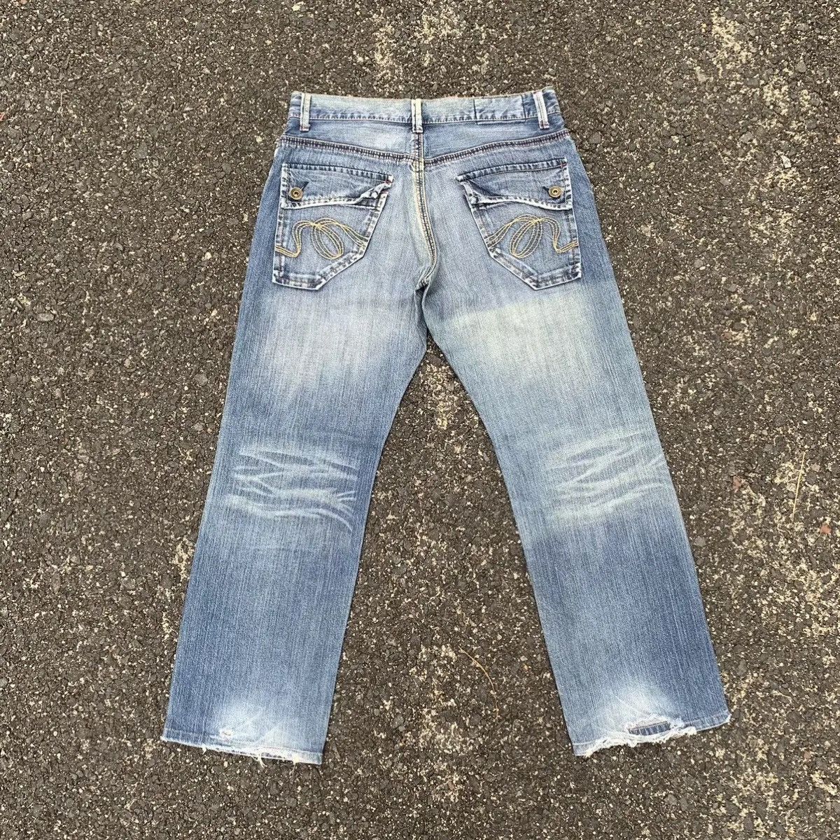 Japanese Brand RUSH HOUR Jeans 34x30 Bush Pants Baggy Denim Pants Size US 34 / EU 50 - 9 Thumbnail