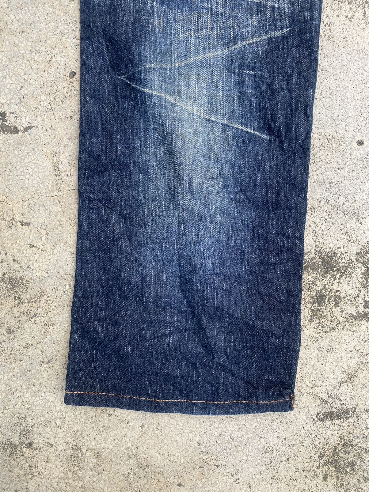 Edwin × Japanese Brand × Vintage Vintage y2k Edwin Blue Trip Faded Claw Mark Denim Jeans Size US 36 / EU 52 - 19 Thumbnail